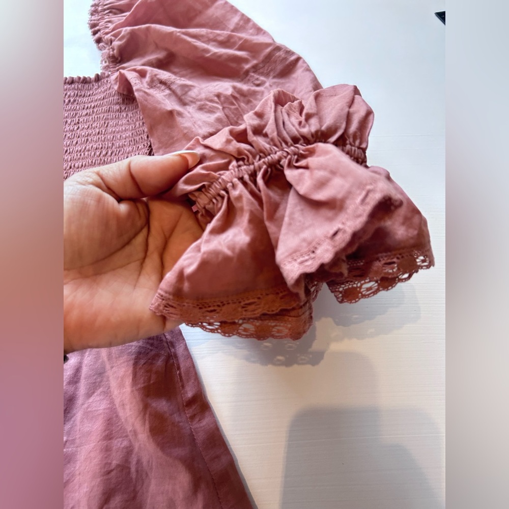 Reformation Pink Puff Sleeve Dress - Picture 6 of 10